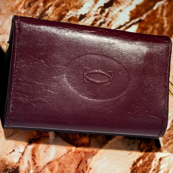 Cartier Other - Cartier Key Holder Bordeaux Leather Authentic Cartier Key Holder Wallet